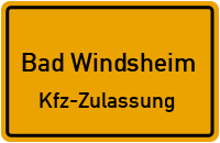 Ortsschild Bad Windsheim